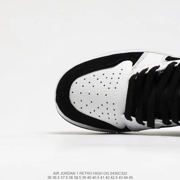 Air Jordan 1 Mid mid-top casual basketball shoes black and white main image 4